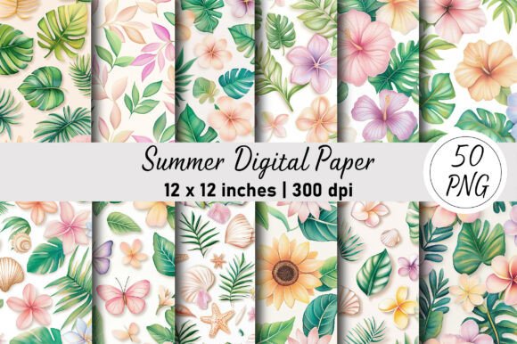 Download Summer Digital Paper - Summer digital paper Collection
