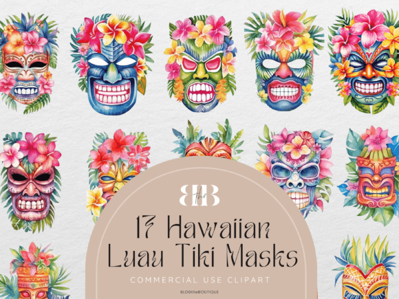 Download Hawaiian Luau Tiki Mask PNG Clip Art - Hawaii Collection