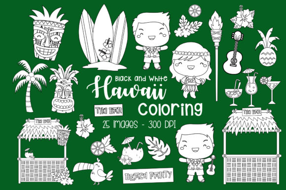 Download Black and White Hawaii Luau Culture - Hawaii Collection