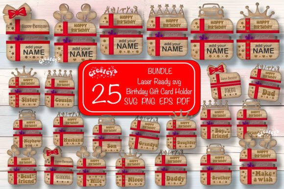 Download Birthday Gift Card Holder Bundle Laser - Gift card Collection