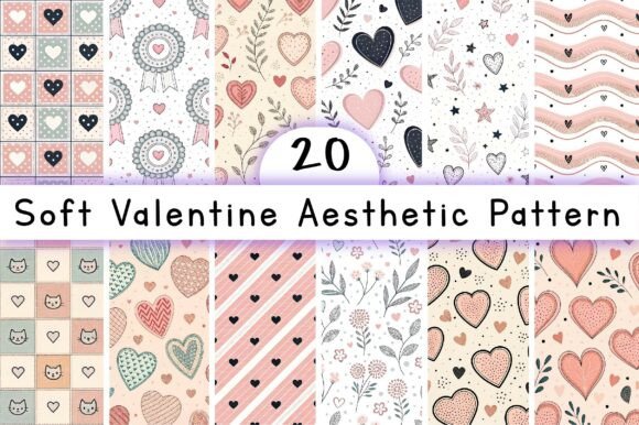 Download Soft Valentine Aesthetic Pattern - Premium Resources